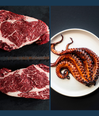 2GR Wagyu Ribeye M5+ (2 X 350g) & Steamed Fremantle Octopus (200 gram) Set image 1