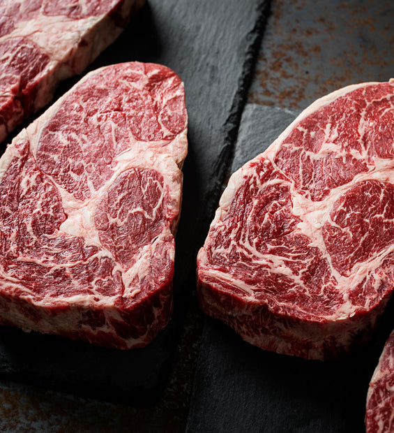 Black Angus Ribeye Steak Marble Score 3-4 (Grain Fed) image
