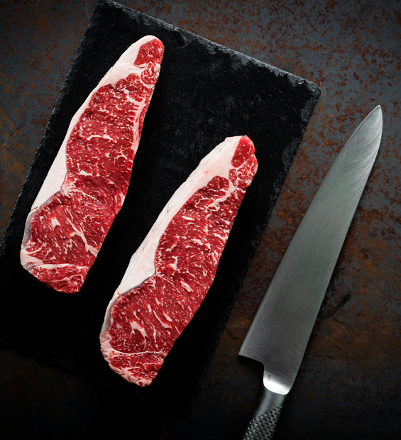 Black Angus Striploin  Steaks Marble Score 3-4 (Grain Fed) image